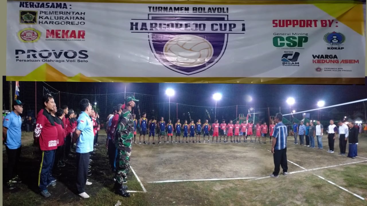 Pembukaan Turnamen Bola Voli Hargorejo CUP Ke-1 Tahun 2022